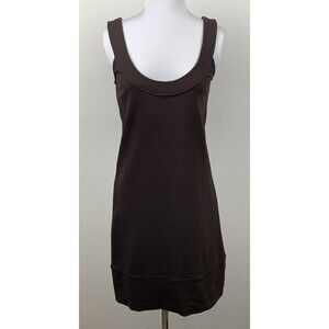 Diane Von Furstenberg Brown Sleeveless Mini Dress size 4 look!